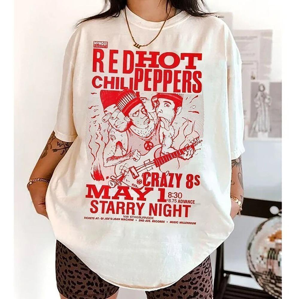 Red Hot Chili Peppers  Tour Concert Music Fan Retro Graphic TShirt
